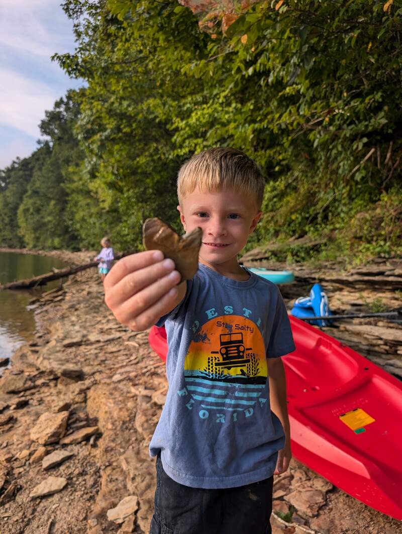 Noah and his skipping rock